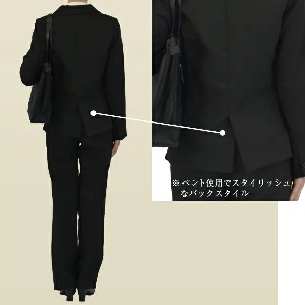 レディーススーツ203パンツ＿背面画像